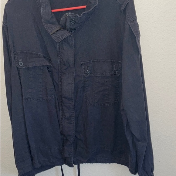 Charcoal Button-Up Jacket - Picture 1 of 3